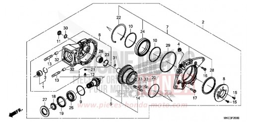 INGRANAGGIO RUOTA DENTATA FINALE GL1800J di 2018